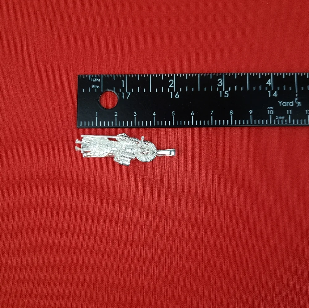 925‎ sterling silver Saint benedict pendant